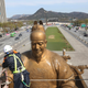 A statue of King Sejong at Gwanghwamun Plaza in Seoul.